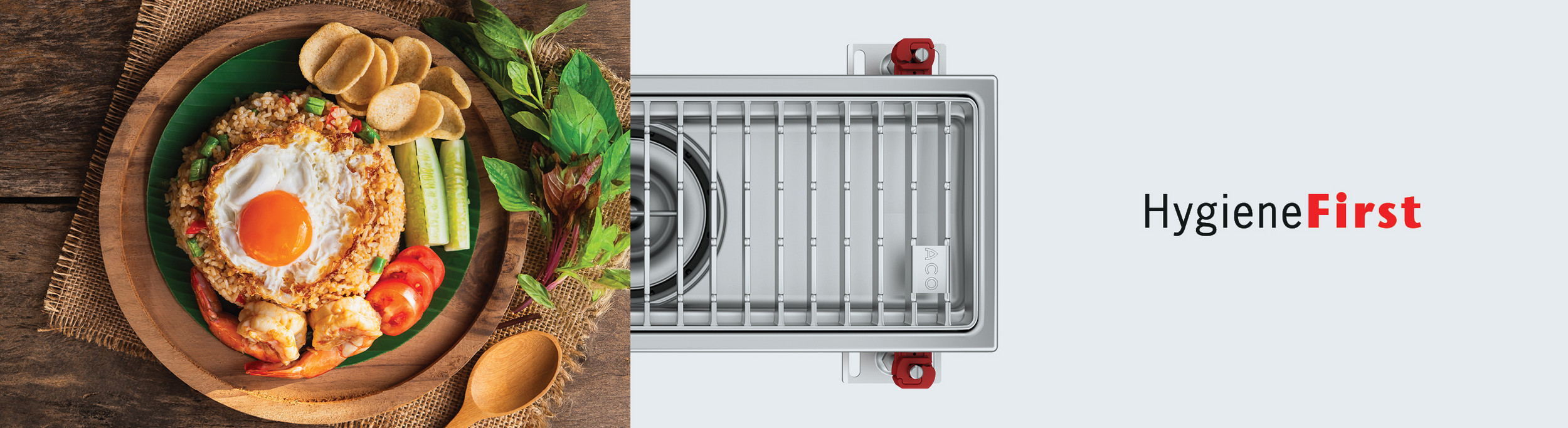 Drainase lantai
 higienis